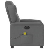 Fauteuil inclinable de massage électrique gris foncé tissu