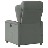 Fauteuil inclinable de massage électrique gris foncé tissu