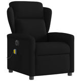Fauteuil de massage inclinable électrique Noir Tissu