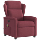 Fauteuil de massage inclinable électrique Rouge bordeaux Tissu