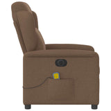 Fauteuil inclinable de massage électrique marron tissu