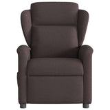 Fauteuil de massage inclinable électrique Marron foncé Tissu