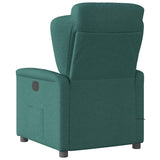 Fauteuil de massage inclinable électrique Vert foncé Tissu