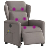 Fauteuil de massage inclinable électrique Taupe Tissu