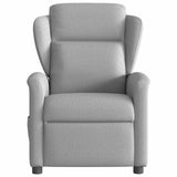 Fauteuil de massage inclinable électrique gris nuage tissu