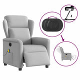 Fauteuil de massage inclinable électrique gris nuage tissu