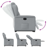 Fauteuil inclinable Gris clair Tissu