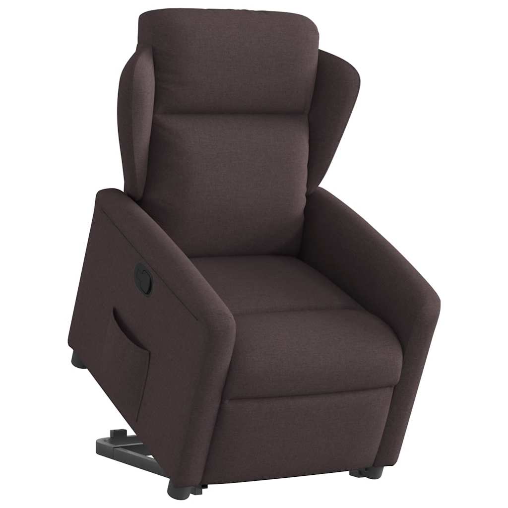 Fauteuil inclinable marron foncé tissu