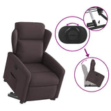 Fauteuil inclinable marron foncé tissu