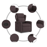 Fauteuil inclinable marron foncé tissu