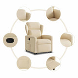Fauteuil inclinable Crème Tissu