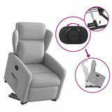 Fauteuil inclinable gris nuage tissu