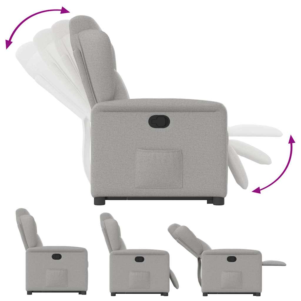 Fauteuil inclinable gris nuage tissu