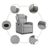 Fauteuil inclinable gris nuage tissu