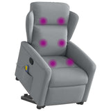 Fauteuil de massage inclinable Gris clair Tissu