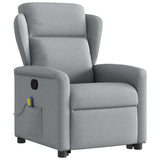 Fauteuil de massage inclinable Gris clair Tissu