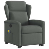 Fauteuil de massage inclinable Gris foncé Tissu