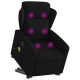 Fauteuil de massage inclinable Noir Tissu