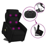 Fauteuil de massage inclinable Noir Tissu