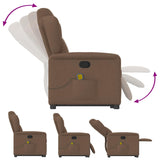 Fauteuil de massage inclinable Marron Tissu