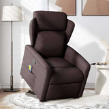 Fauteuil inclinable de massage Marron foncé Tissu
