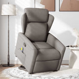 Fauteuil inclinable de massage Taupe Tissu