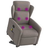 Fauteuil inclinable de massage Taupe Tissu