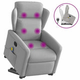 Fauteuil de massage inclinable gris nuage tissu