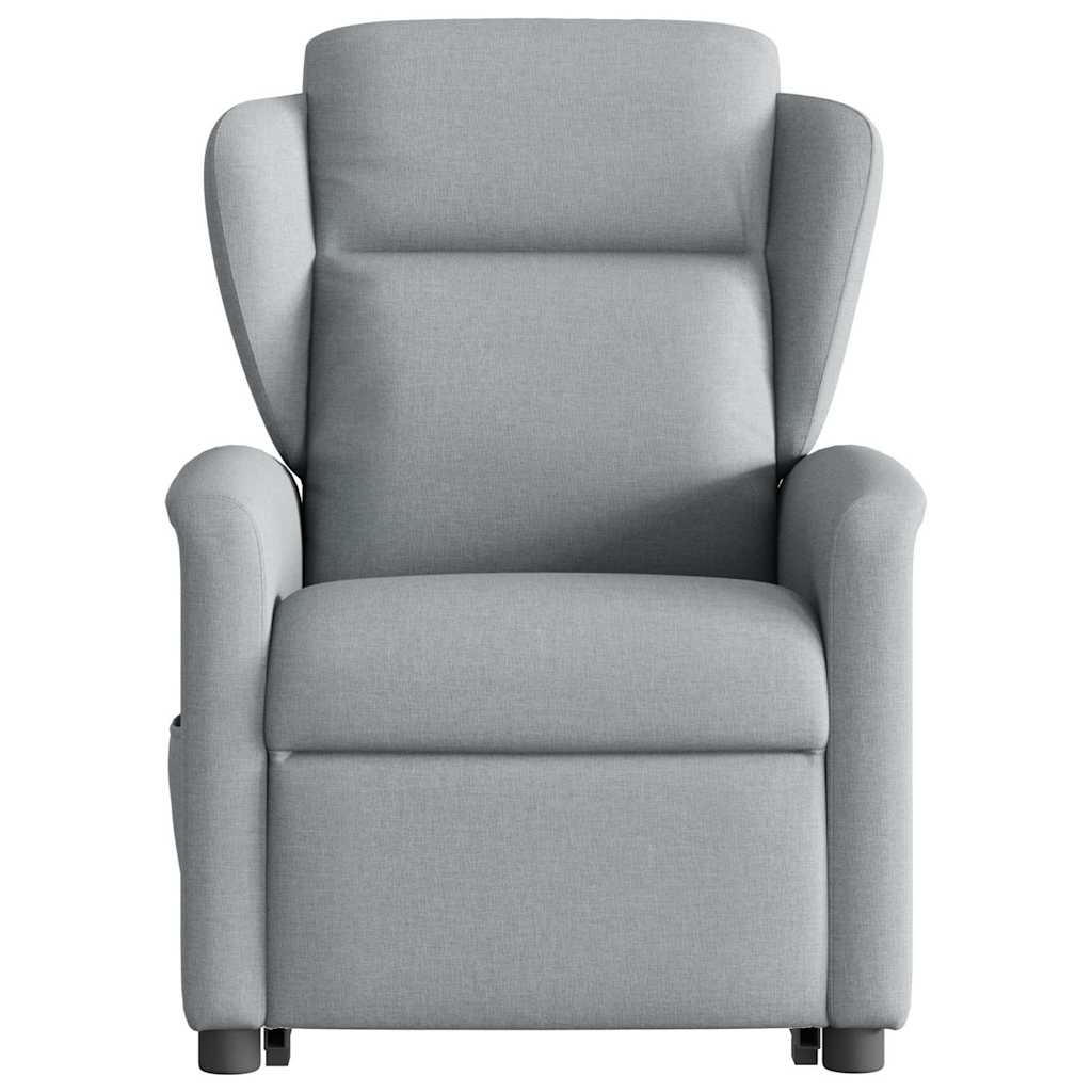 Fauteuil inclinable électrique gris clair tissu