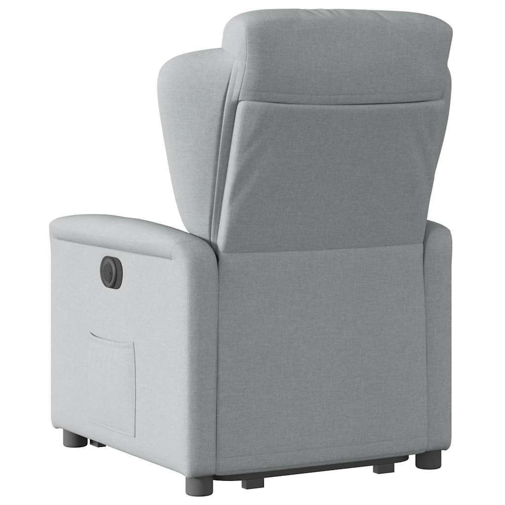 Fauteuil inclinable électrique gris clair tissu