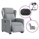 Fauteuil inclinable électrique gris clair tissu