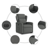 Fauteuil inclinable électrique gris foncé tissu