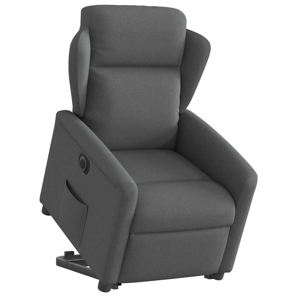 Fauteuil inclinable électrique gris foncé tissu