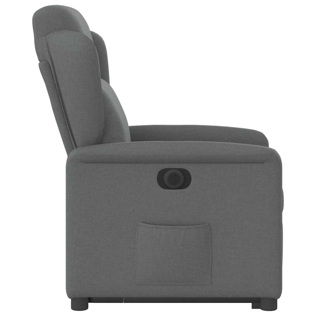 Fauteuil inclinable électrique gris foncé tissu