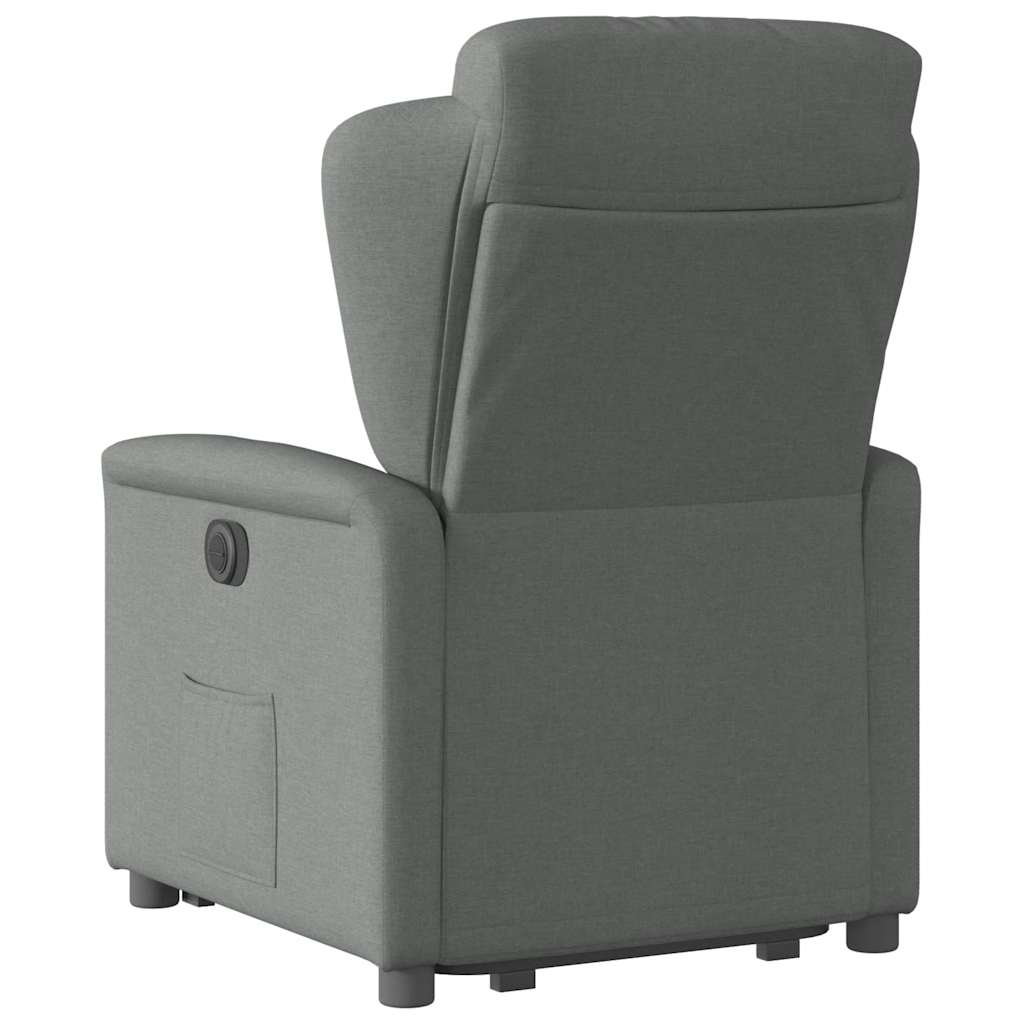 Fauteuil inclinable électrique gris foncé tissu