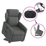 Fauteuil inclinable électrique gris foncé tissu