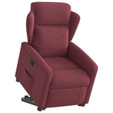 Fauteuil inclinable électrique rouge bordeaux tissu