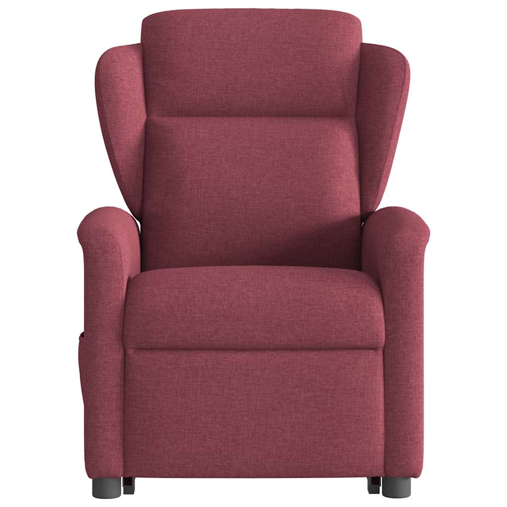 Fauteuil inclinable électrique rouge bordeaux tissu