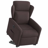 Fauteuil inclinable électrique marron foncé tissu