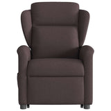 Fauteuil inclinable électrique marron foncé tissu