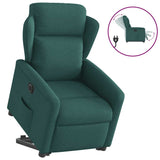 Fauteuil inclinable électrique vert foncé tissu