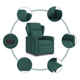 Fauteuil inclinable électrique vert foncé tissu