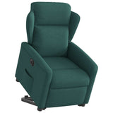 Fauteuil inclinable électrique vert foncé tissu