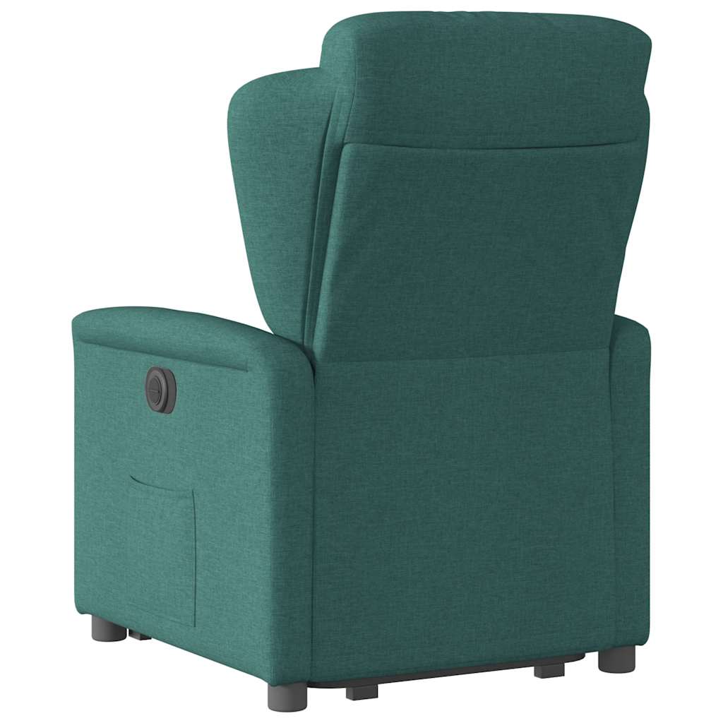 Fauteuil inclinable électrique vert foncé tissu
