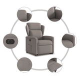 Fauteuil inclinable électrique taupe tissu