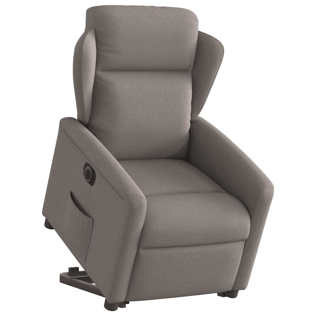Fauteuil inclinable électrique taupe tissu