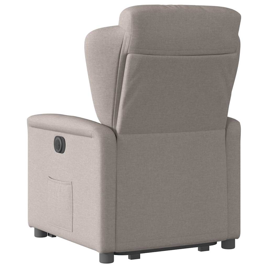 Fauteuil inclinable électrique taupe tissu