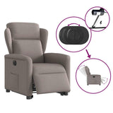 Fauteuil inclinable électrique taupe tissu