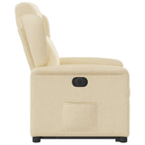 Fauteuil inclinable électrique crème tissu