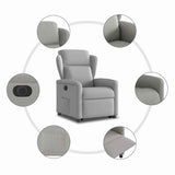 Fauteuil inclinable électrique gris nuage tissu